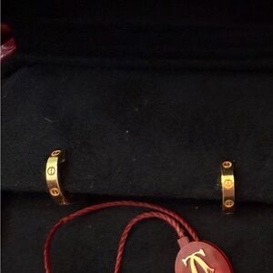 Cartier Gold Cuff Earrings